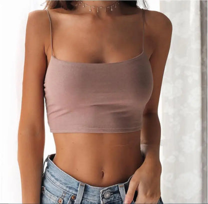 Black White Bottoming Tanks Bra Underwear Vest Tops