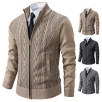 New warm casual men's knitted sweater coat