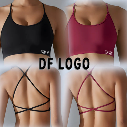 Yoga Sports Dynamic Backless Bra Medium Support Padded Gym Crop Top