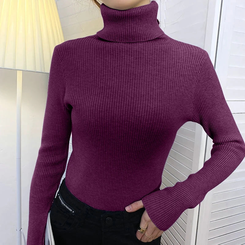 Women Sweater Knitted Soft Pullovers Cashmere