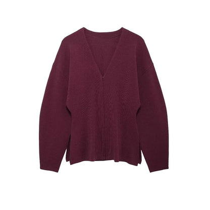 Women's Front Hook Fitted Knit Cardigan Sweater