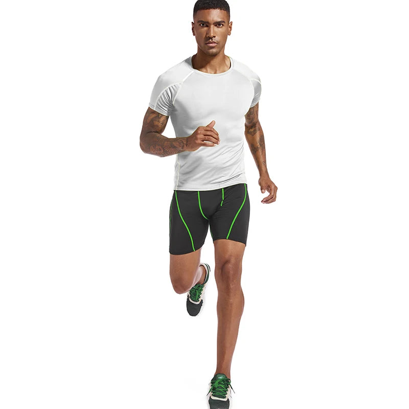 Men's Summer Skinny Tights Quick Dry Male Training Sport Shorts Jogging Gym Fitness Running Short Pants