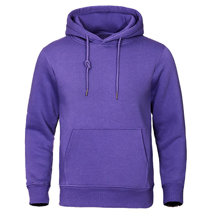Men Hoodies Fleece Warm Mens Sweatshirt
