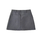 Women Mini Skirt Vintage High Waist