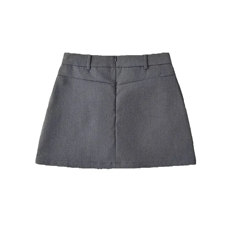 Women Mini Skirt Vintage High Waist