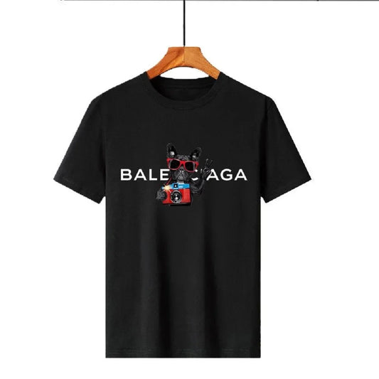 Men's Summer Bulldog Print Luxury Short Sleeve T-Shirt