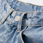 High-waist  Women Jeans Trousers Cotton Material