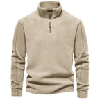 Warm Fleece Jacket for Men Zipper Neck Pullover Men's Sweatshirt