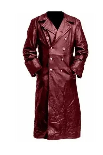 MEN'S GERMAN CLASSIC MILITARY UNIFORM OFFICER BLACK LEATHER