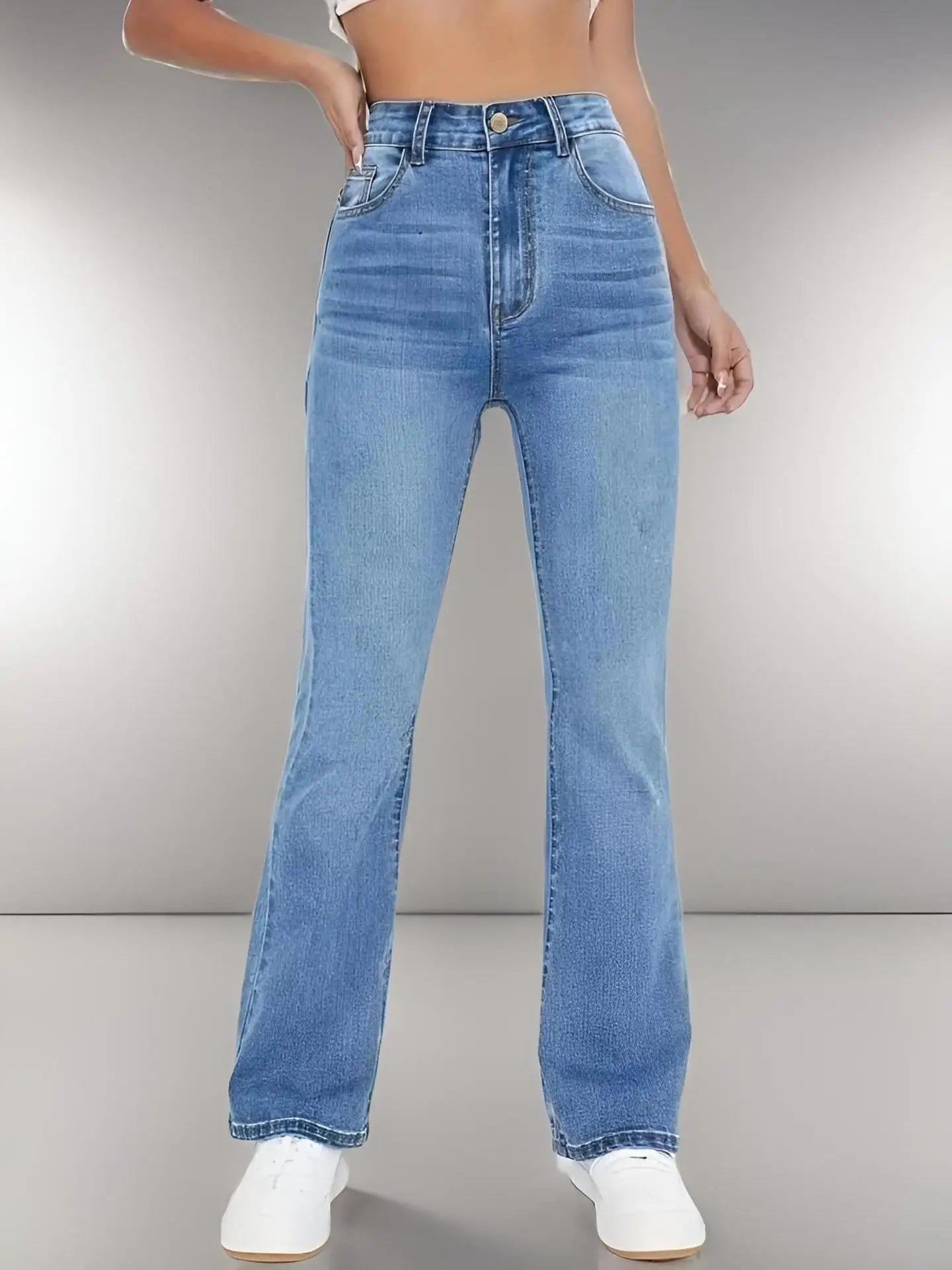 New women's hot jeans  high waist washed Denim trousers for women