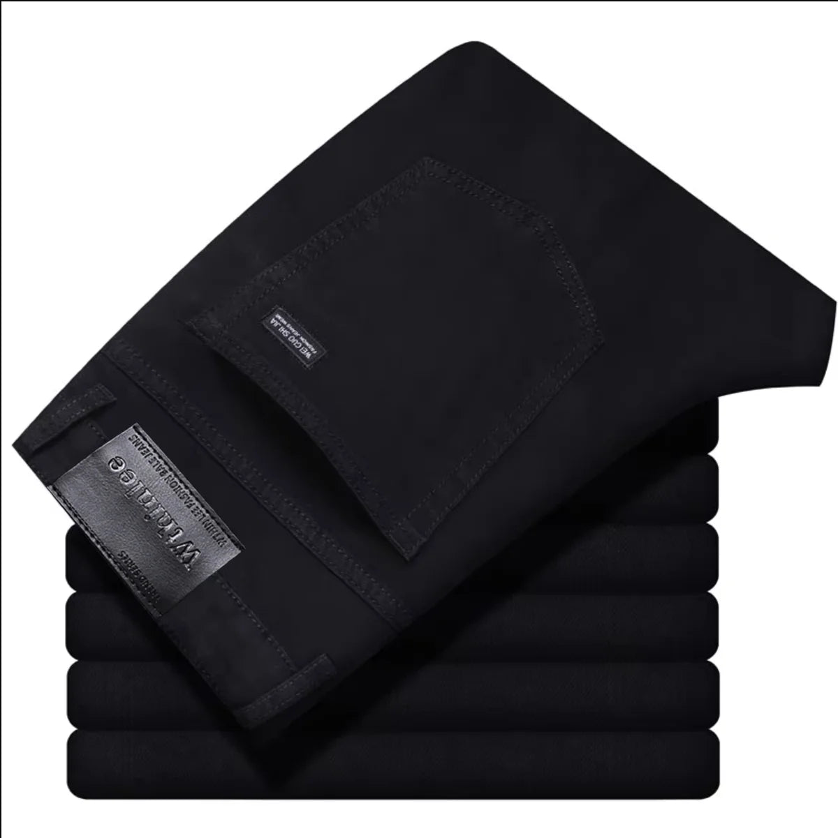 Men's Jeans Casual Straight Fashion Classic Blue Black Work Denim clothing