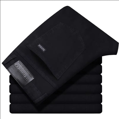 Men's Jeans Casual Straight Fashion Classic Blue Black Work Denim clothing