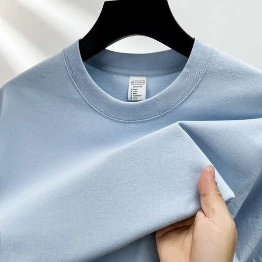 summer high-end brand men's short sleeve round neck fashionable style