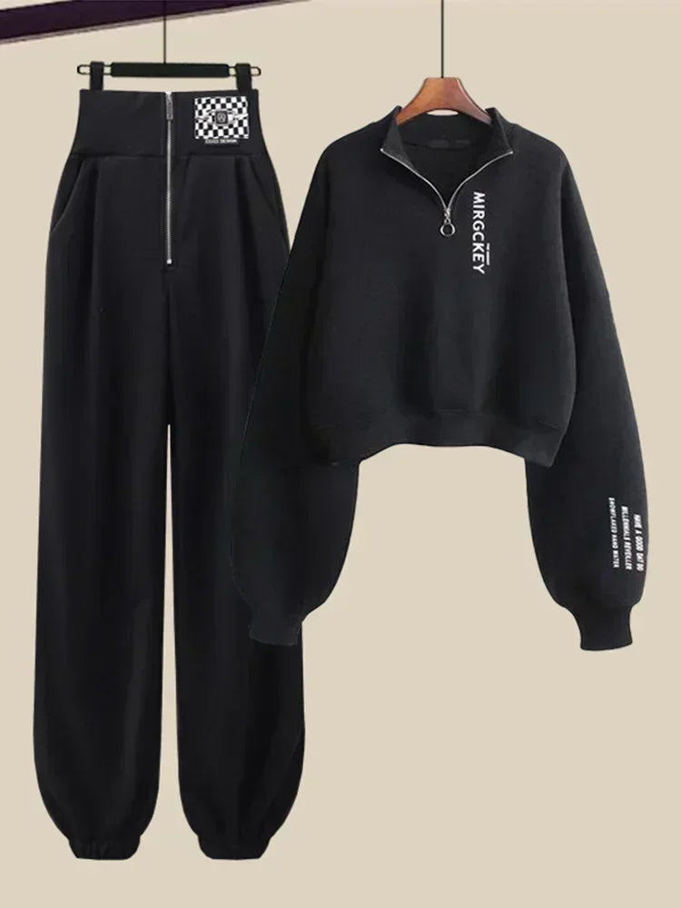 Women Casual Sport Pullover High Waist Jogger