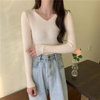 Women Sweaters Casual Long Sleeve Knitted Pullover