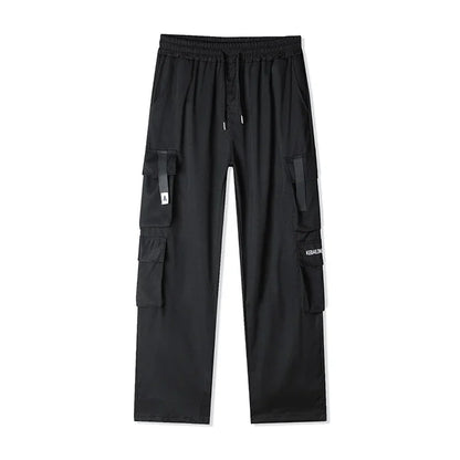 Black American Overalls High Street Boys Straight Leg Casual Pants