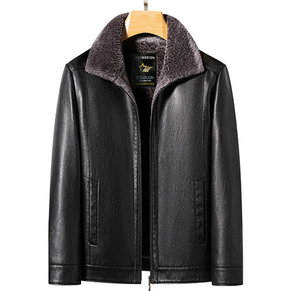 Autumn/Winter Men's Natural Leather Jacket Casual Top