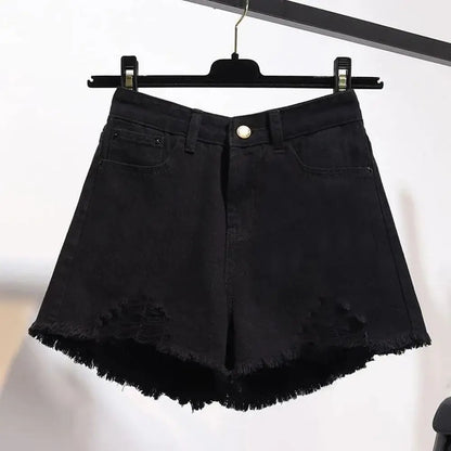 Women's Denim Shorts White Jeans