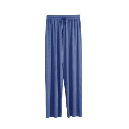 Women Ankle-Length Wide Leg Pants Casual  Female Trousers