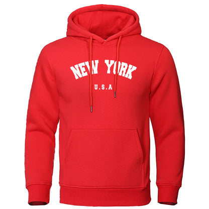 NEW YORK Men Fashion Casual Long Sleeves Street Sweatshirt