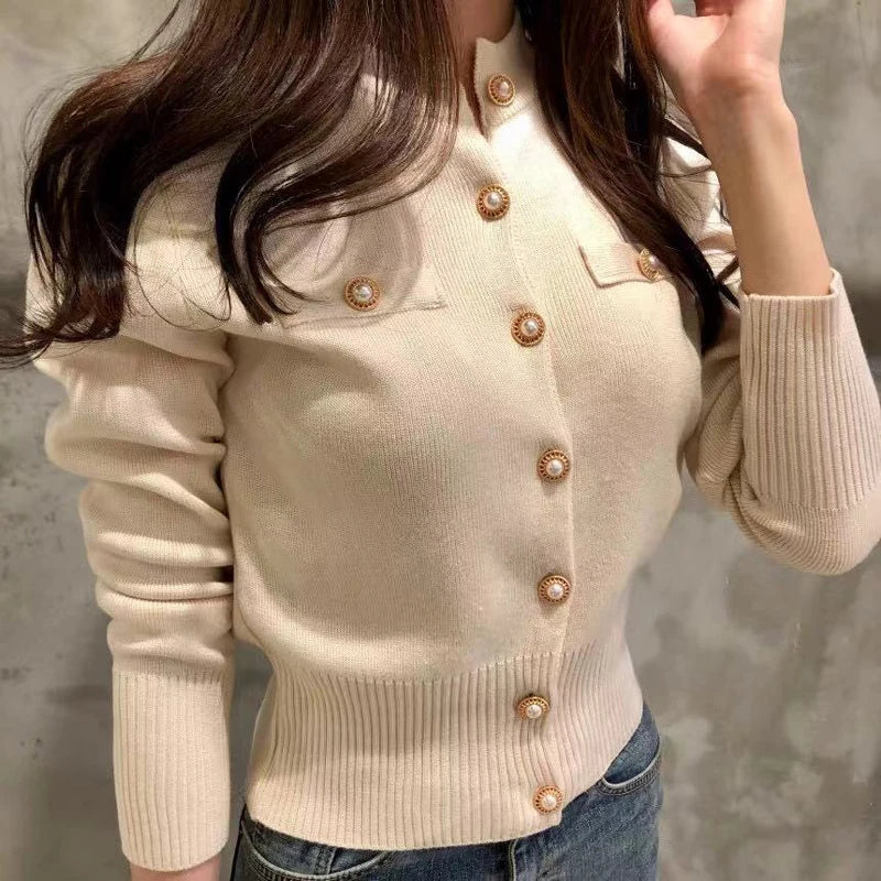 2025 Long Sleeve Fashion Women Cardigans Sweater Knitted Coat