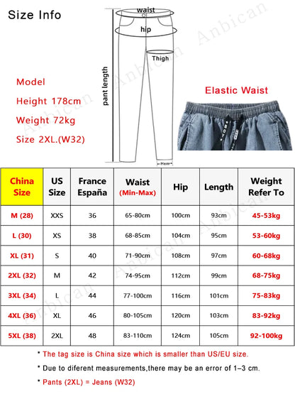 Cargo Jeans Men Streetwear Denim Jogger Pants