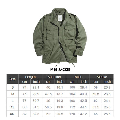 Jackets For Men Green Vintage Army Pockets Overcoat