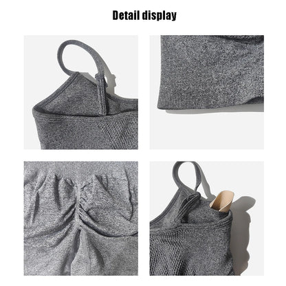 Yoga Set Women Fitness Sports Bra Workout Jump Suits Sportswear