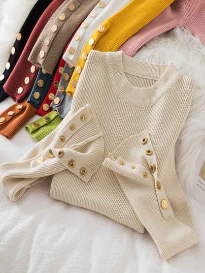 2025 sweater pullovers khaki casual autumn winter