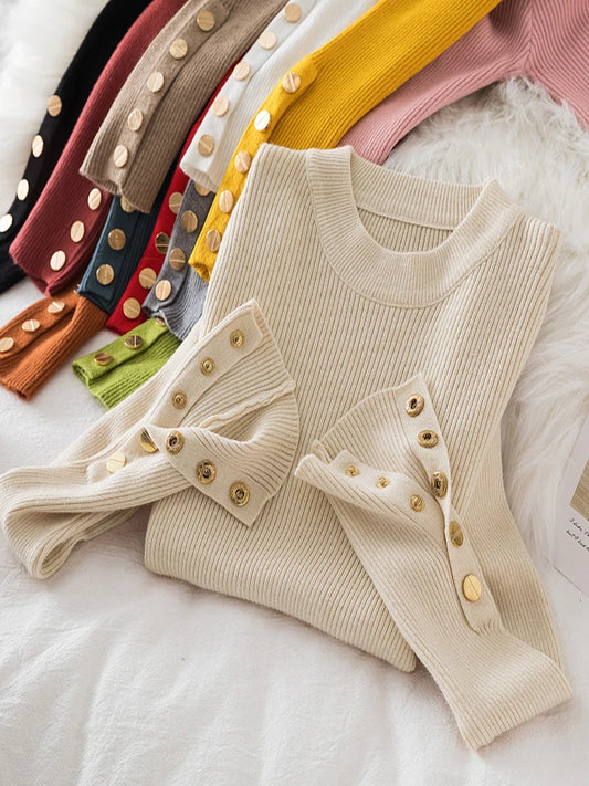 2025 sweater pullovers khaki casual autumn winter