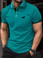 Men's T-shirt Classic Short sleeved Polo Shirt Summer Top