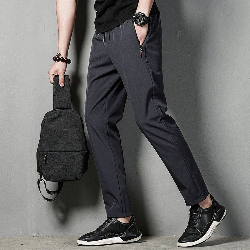 Men's casual pants slim fit thin sports pants straight  pants
