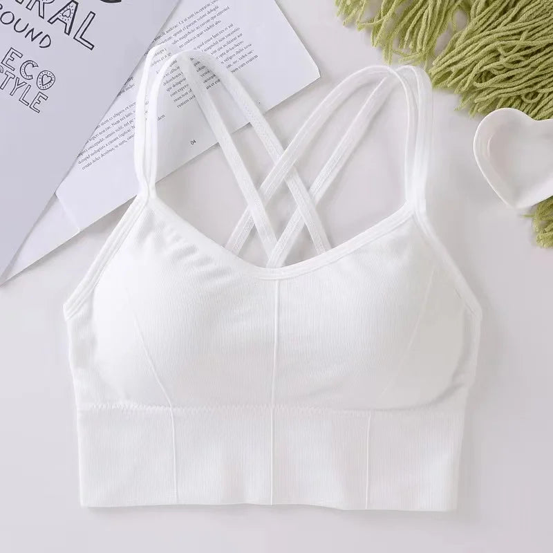 Sexy Women Tops bra Breathable Soft Fitness Beauty Solid Color Bra