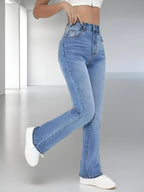 New women's hot jeans  high waist washed Denim trousers for women