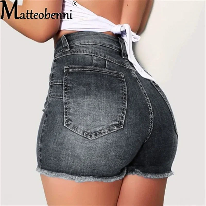 New High Waist Skinny Hips Stretch Leg Length Tight Hips Jeans