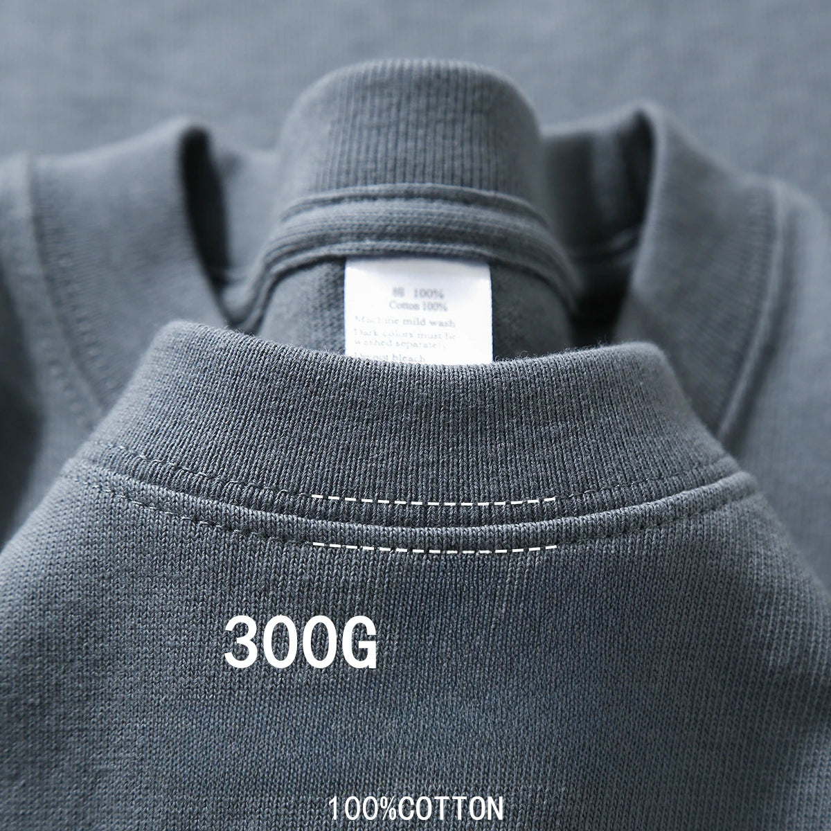 Heavyweight Cotton Short Sleeved T-shirt Summer Round Neck Loose and Base Shirt for Men Women