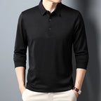 Men's Casual Polo Long Sleeve T-shirt Summer Comfortable  Top