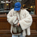 Coat Women Thick Warm Outerwear Fluffy Jacket