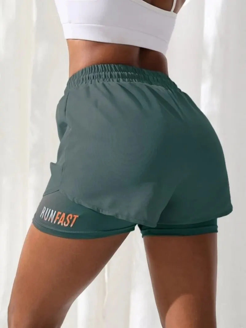 Women's High Rise Yoga Shorts With Elastic