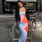 Dress Women Off Shoulder Backless Stretch Long Sundress Summer Clothes