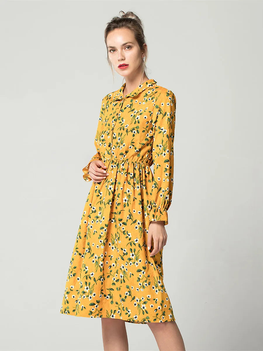 Long Sleeve Dress Women's Party Ruffle Dress