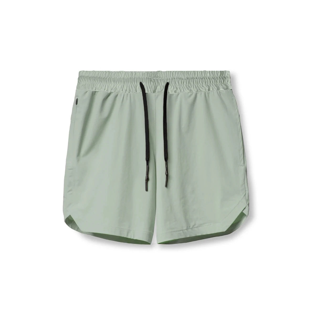 New Men's Shorts Single-Layer Quick Dry Solid Color Running Fitness Sports
