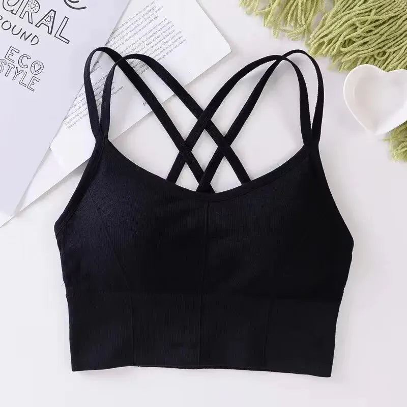 Sexy Women Tops bra Breathable Soft Fitness Beauty Solid Color Bra