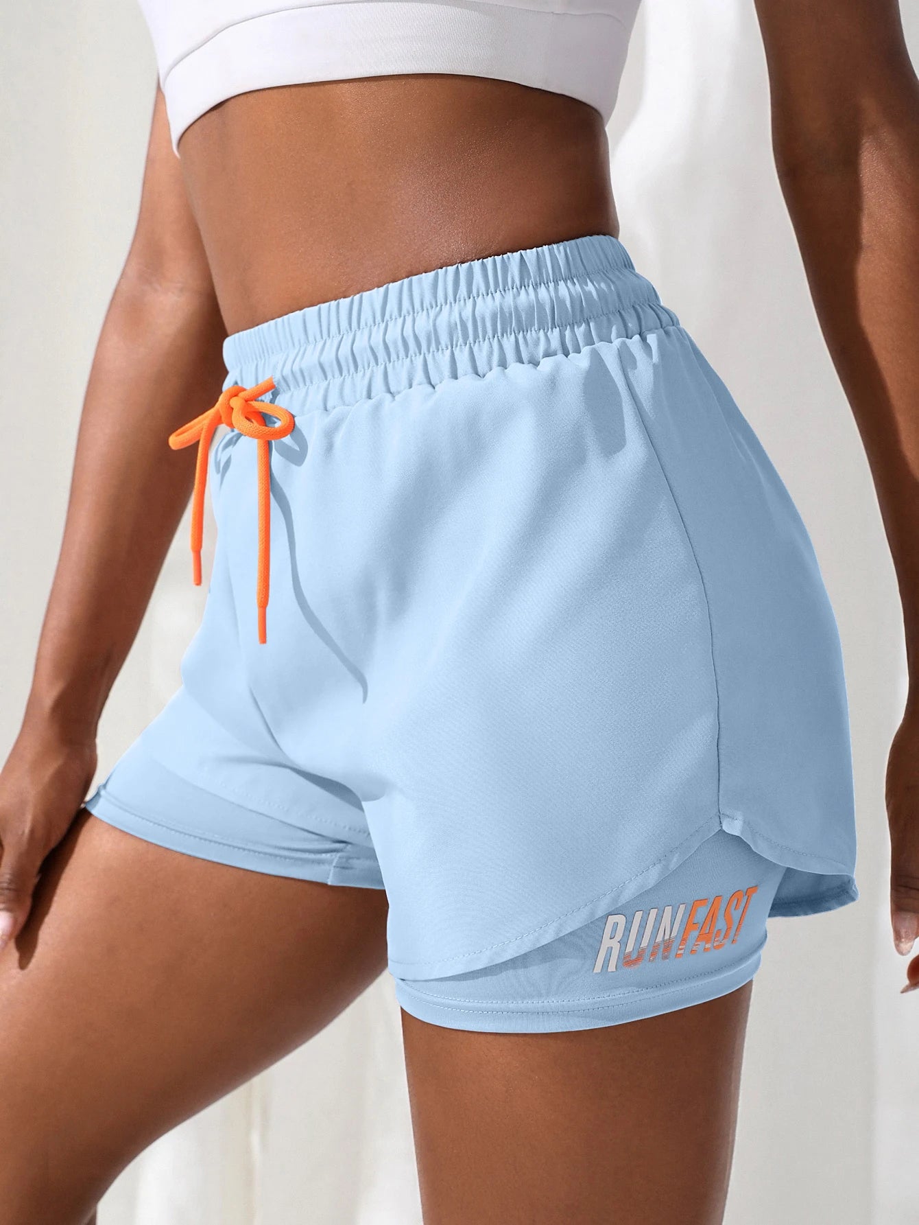 Women's High Rise Yoga Shorts With Elastic