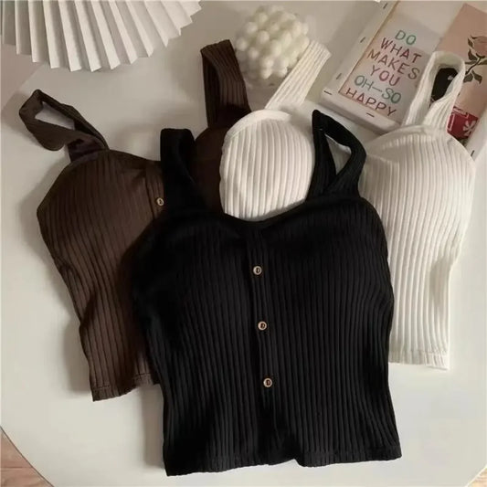 Women's Cropped Tops with Bra
