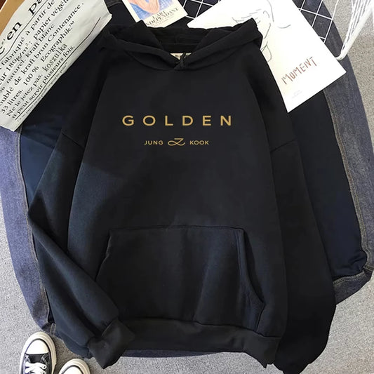Unisex Fleece Pullover with Letter Print (Autumn/Winter)