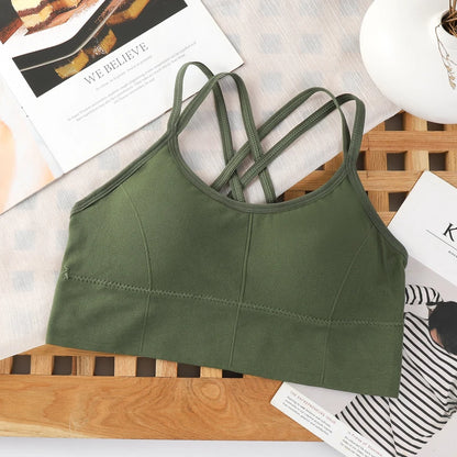 Sexy Women Tops bra Breathable Soft Fitness Beauty Solid Color Bra