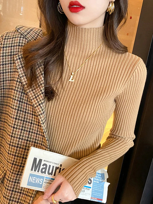 Women Sweater Long Sleeve Casual Slim Pullover