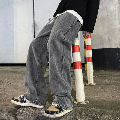 Men Loose Straight Wide Leg Pants