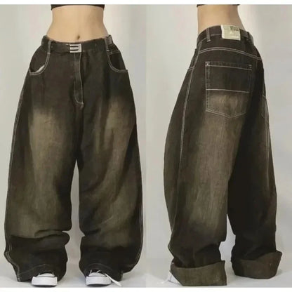 Streetwear New Fashion Oversized Print Baggy Jean